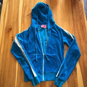 Juicy Couture cropped velour hoodie